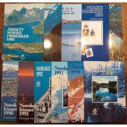 NO  Årsmapper 1985-1995 - pæne postfriske mapper