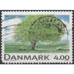 DK 1196x Stemplet 4 kr. med god VARIANT - med fejl