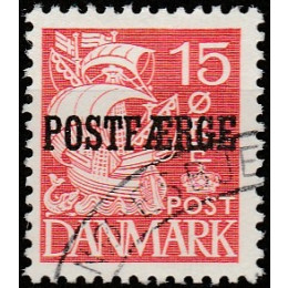 DK PF 16b Stemplet 15 øre postfærge