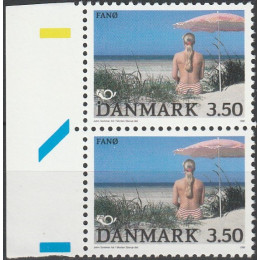DK 0993x Postfrisk parstykke 3,50 kr. m. god VARIANT