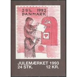 DK JUL 1993 Postfrisk hæfte med miniark
