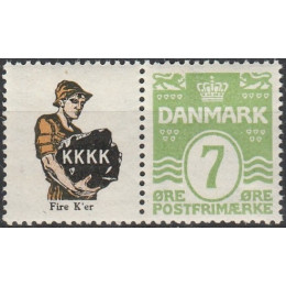 DK RE 31 Postfrisk 7 øre KKKK reklame
