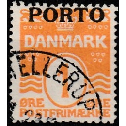DK PO 01 Stemplet 1 øre porto