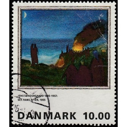 DK 1099x Stemplet 10 kr. m. god VARIANT - se beskr.