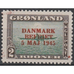 GR 024 Ustemplet 2 krone DK befriet