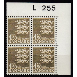 DK 0530 Postfrisk marg. 4-blok - L255