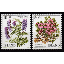 ISL 0687-0688 Postfrisk serie blomster