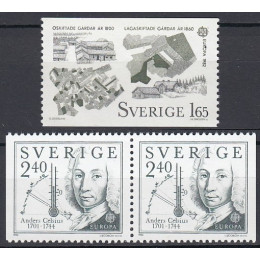 SV - 1187-1188 Postfrisk serie inkl. parstykke