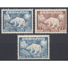 GR 027 m.fl. Postfriske Isbjørne