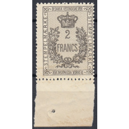 DVI Stempelmærke - Postfrisk 2 Francs