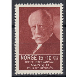 NO  0173 Postfrisk 15+10 øre Nansen I