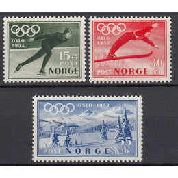 NO  0381-0383 Postfrisk serie Vinterolympiade