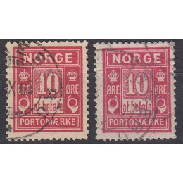 NO  PO 03+03a Stemplet par portomærker