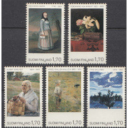 FIN 1019-1023 Postfrisk serie Malerier