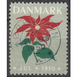 DK JUL 1950 LUX/PRAGT stemplet (KBH) julemærke