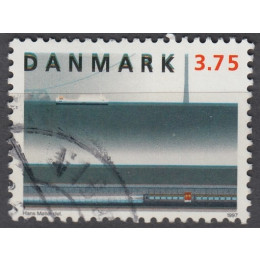 DK 1144 Stemplet 3,75 kr. m. kraftigt farvesforskydning - se beskr.