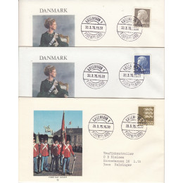 DK 0586 m.fl. Lot med uofficielle FDC / 20-3-1975