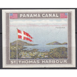 DVI  Mærkat Ustemplet og Utakket Panama Canal - se beskr