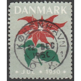 DK JUL 1950 LUX stemplet (KBH) enkeltmærke