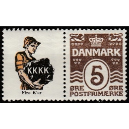DK RE 32 Ustemplet 5 øre KKKK reklame