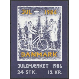 DK JUL 1986 Postfrisk hæfte med miniark