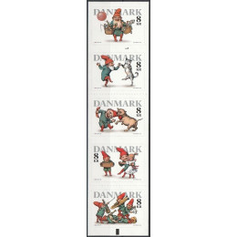 DK 1881-1885 Postfrisk serie i 5-stribe