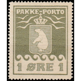 GR PP 01 Ustemplet 1 øre Pakkeporto 1905