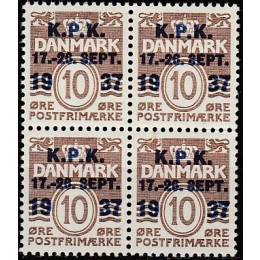 DK 0243 Postfrisk 4-blok