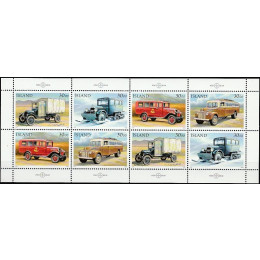 ISL 0762-0765 Postfrisk sammentryk - Postbiler