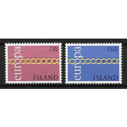 ISL 0452-0453 postfrisk - 1971 europamærker