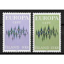 ISL 0462-0463 postfrisk - 1972 europamærker