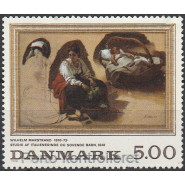 DK 1081x Stemplet 5 kr. med god VARIANT - med fejl