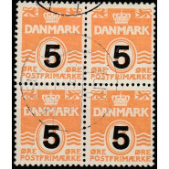 DK 0361y Pænt Stemplet 4-blok provisorie m. god VARIANT