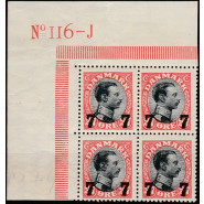 DK 0158 Postfrisk 4-blok provisorie