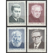 FØ 0162-0165 Postfrisk serie - Forfattere