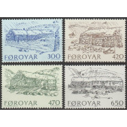FØ 0139-0142 Postfrisk serie - Bondegårde