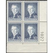 DK 0330x Postfrisk 4-blok med god VARIANT