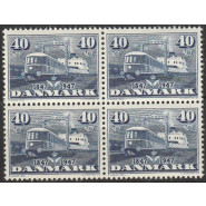 DK 0304x Postfrisk/ustemplet 4-blok m. god VARIANT