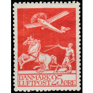 DK 0146 Ustemplet 25 øre Gl. luftpost