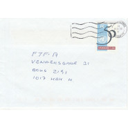 DK 1085x Stemplet 5 kr. m. god VARIANT på brev