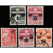 FFØ 2A-6A Pænt stemplet sæt provisorier