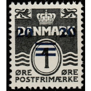 FFØ 2A Ustemplet 1/20 øre provisorie m. forskudt overtryk