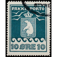 GR PP 07x Stemplet 10 øre pakkeporto m. god VARIANT