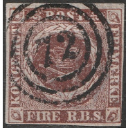 DK 0001 THIELE I stemplet nr. 72 (THISTED) 