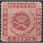 DVI 03 Stemplet 3 cent - se beskr.