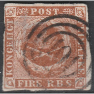 DK 0001 Stemplet 4 RBS Thiele 1, IIIe, Kastaniebrun 