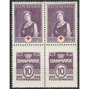 DK 0252+0266x Postfrisk/Ust 4-blok m. god VARIANT - se beskr.