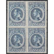 DK 0292E Postfrisk 40 øre 4-blok m. god SAVA VARIANT