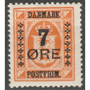 DK 0160x Ustemplet 7 øres provisorie m. god VARIANT