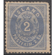 ISL 0001 Stemplet 2 skilling - se beskr